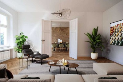 Wunderschön sanierte 5 Zimmer Altbauwohnung mit Balkon nahe den Riehmers Hofgarten Kreuzberg