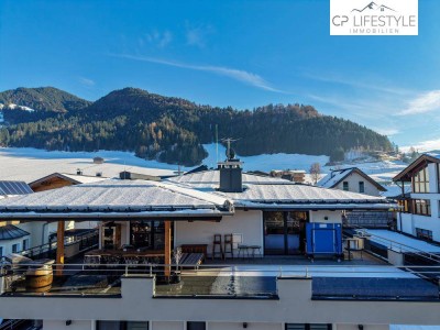 Edle Penthousewohnung im Alpin-Stil mit Bergpanorama