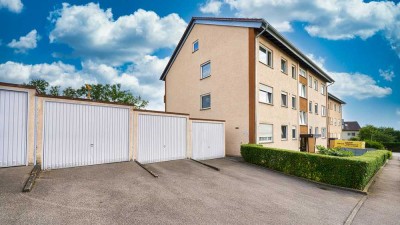 Solide 3 Zimmer Wohnung
in schöner Lage von Marbach 
mit Balkon, Garage und 
Zusatz-Zimmer im DG!