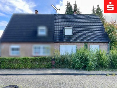 Stark sanierungsbedürftige Doppelhaushälfte in ruhiger und gepflegter Lage von Nordhorn-Blanke