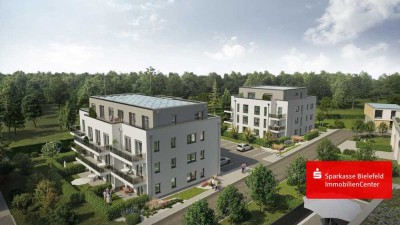 Stilvolle Neubau-Erdgeschosswohnung im neuen Wohnquartier in Heepen!