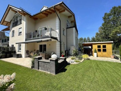 Exklusive 3-Zimmer-Gartenwohnung in Übersee am Chiemsee – Wohnen am Bayerischen Meer! Provisionsfrei
