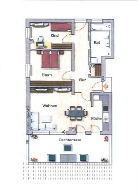 Traumhafte 3-Zimmerwohnung mit Dachterrasse