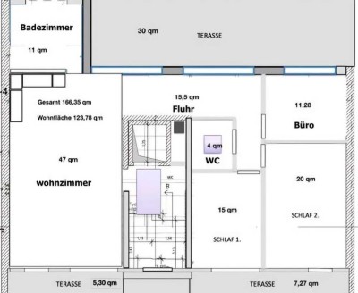 Mietwohnung in Dortmund-Körne – Neubau • Erstbezug • 166,m² penthousewohnung Terrasse und 2 Balkone