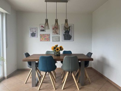 Vollmöblierte 3-Zimmer-Wohnung in Toplage von Düsseldorf-Wittlaer – mit Garage und Balkon.