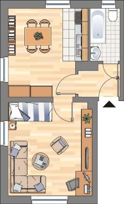 1-Zimmer-Wohnung in Herne Mitte - Besichtigungen ab dem 15.2. möglich