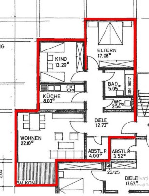Erstbezug nach Sanierung: 3-Zi.-Wohnung mit Balkon im 4. OG in Fellbach