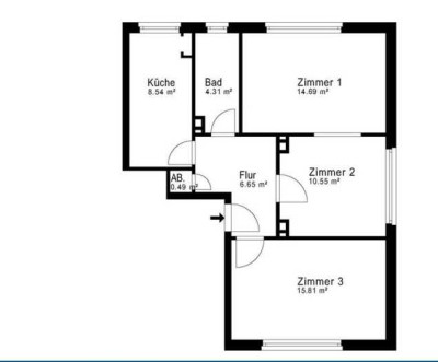 Helle 3-Zimmer Wohnung mit gehobener Ausstattung in Hamburg-Eilbek