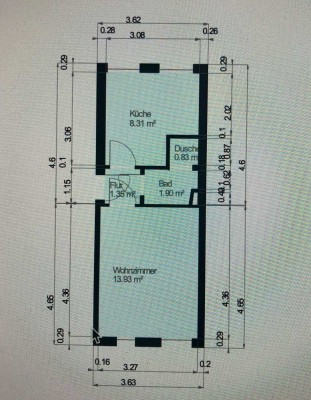 1.OG -2 Raum Wohnung