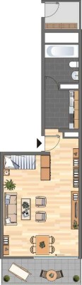 Demnächst frei! 1-Zimmer-Wohnung in Ludwigshafen am Rhein