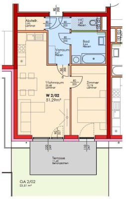Top2/02-Erstbezug-2Zimmer-Eigengarten-Terrasse-2PKW-Einstellplätze-Miete mit Kaufoption