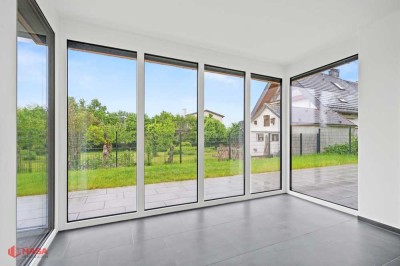 Erstbezug Neubau: 3,5-Zimmer Süd-/West-Wohnung mit Terrasse und Gartenanteil!