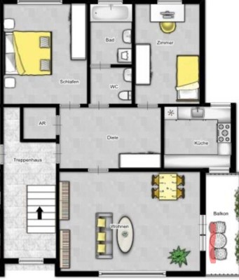 Helle 3-Zimmer Wohnung mit Balkon in Bergisch Gladbach