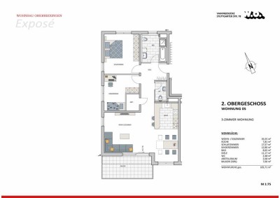 Helle 3-Zimmer Wohnung mit Balkon im 2. OG in Vaihingen an der Enz (Kernstadt)