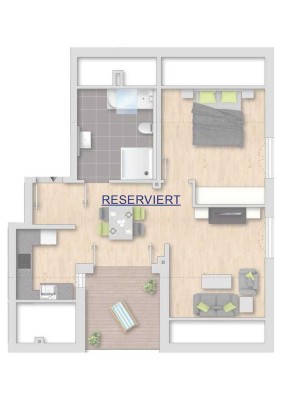 RESERVIERT! Exklusive, barrierefreie 2-Zimmer-Wohnung mit Panoramablick über Reichertshofen!