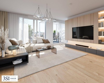Die Symbiose: geräumige Familienwohnung mit südseitigem Balkon