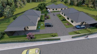Von Privat. Neubau Bungalow mit KfW-40 Standard inkl. Carport und PV- Anlage mitten in Herbrum