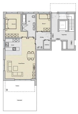 Neuwertig mit EBK und Terrasse: freundliche 3-Zimmer-Wohnung im EG
in Aulendorf