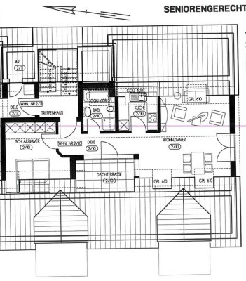 Moderne 2-Zimmer-Penthouse-Wohnung mit geh. Innenausstattung