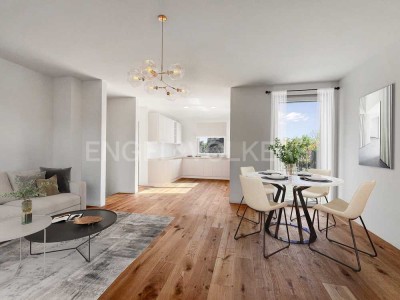Sonnig helle 3 Zimmer - Neubauwohnung mit Südwestterrasse, Fußbodenheizung und Energieklasse A+