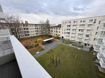 Voll möblierte 1-Zimmer-Wohnung zentral und doch im Grünen