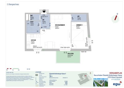 2-Zimmer-Wohnung mit Balkon, Top 7