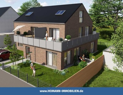 Neubau Maisonette-Wohnung mit 
offener Küche, Studio + großem Balkon