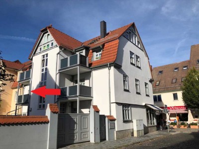 Schöne 2-Raum-Whg im 1. OG mit Balkon und Stellplatz in der Fußgängerzone von Sömmerda