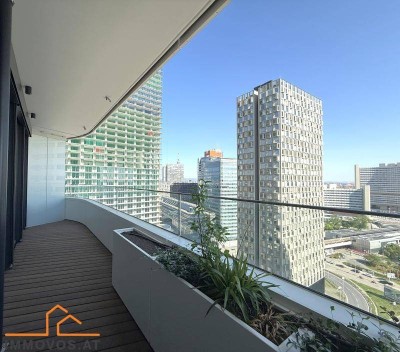 EIGENTUMSWOHNUNG NAHE UNO-CITY: 2-ZIMMER PANORAMA-APARTMENT IN DEN DANUBE FLATS