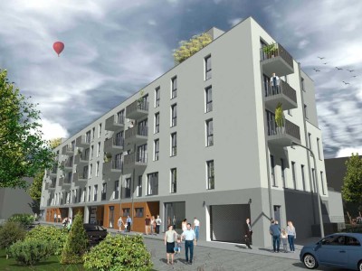 2-Zimmer-Wohnung mit Laminat und Balkon im Neubau von 2022 in zentraler Lage