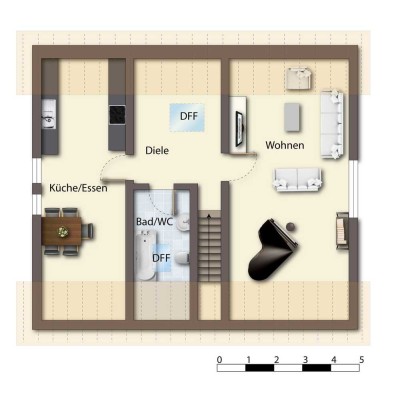 Freundliche Dachgeschosswohnung in Bammental