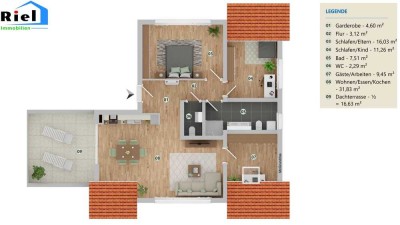 Neubau 4 Zimmer Dachgeschosswohnung