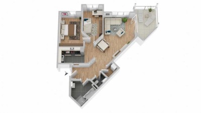 Zentrale Perle: Sonnige 3 Zimmer mit ruhigem Südwest Balkon