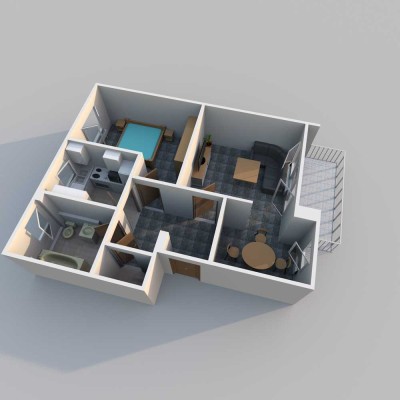 2,5-Zimmer-Wohnung mit Balkon, EBK, Keller und Stellplatz