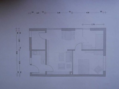Modernisierte 2-Raum-Erdgeschosswohnung mit Terrasse und Einbauküche in Pottenstein/Ortsteil
