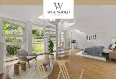 Bezugsfrei: lichtdurchflutete 3-Zi. Maisonette-Wohnung an der Rheinpromenade