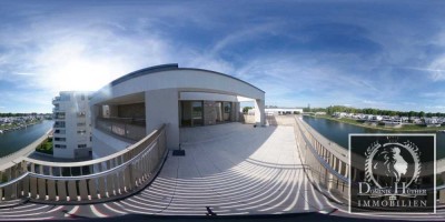 Penthouse mit Rheinblick in Ludwigshafen Süd mit riesiger Terrasse + 2 Tiefgaragenstellplätze