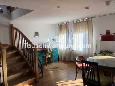 Tauschwohnung: Schöne große Maisonette-Wohnung mit Balkon in Bockenheim