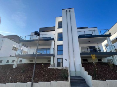 Hochwertige 3,5 Zi Wohnung, offene Küche inkl. hochwertiger Einbauküche, Gäste WC, große Terrasse