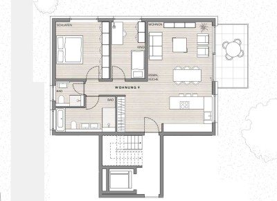 3,5 Zimmer-Wohnung im OG mit Südbalkon