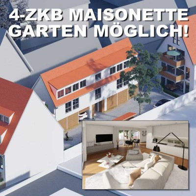 Moderne 4-ZKB Maisonette mit Balkon - Garten!
