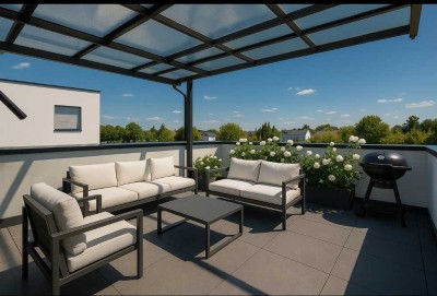Traumhafte Penthouse-Wohnung im ruhigen 3- Familien-Passivhaus von privat