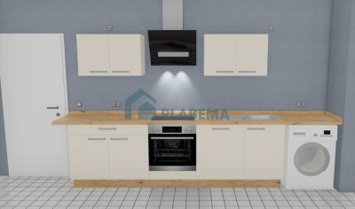 3 Zimmer Wohnung, Vinylfußboden, neue EBK, Badewanne