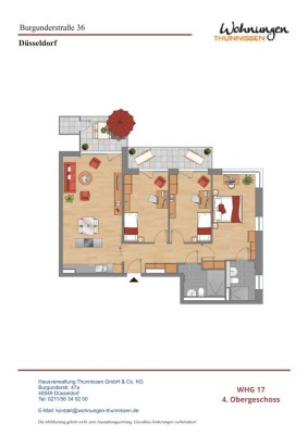 Exklusive 4-Raum-Wohnung mit gehobener Innenausstattung mit Balkon und Einbauküche in Düsseldorf