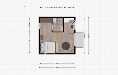 Modernes voll möbliertes 1,5-Zi. Apartment – Balkon, Pool, Strom, Internet inkl., Waldrand