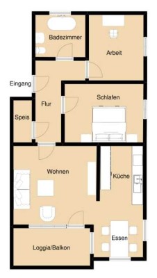 Ab 01.04.25 / 3,5-Zimmer-Wohnung in KT-Sickershausen / EBK / Balkon / Stellplatz / Keller