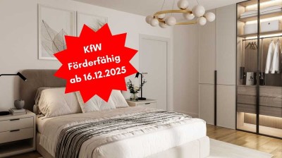 KfW Förderfähig ab 16.12.2025: Kleine Oase zum Wohlfühlen, 2-Zimmer-Neubauwohnung mit Terrasse