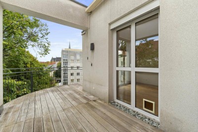 Coole Wohnung im Herz-Jesu-Viertel mit Terrasse und TG-Platz!
