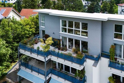 Penthouse-Maisonette mit Traumblick über Rheingau und Weinberge