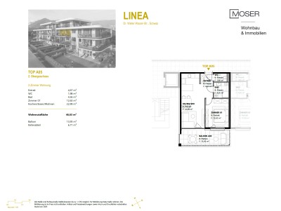 LINEA in Schwaz - Top A05 - 2-Zimmer-Wohnung im 2. Obergeschoss